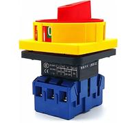 replacement parts Switch Encoder SZD11-25A/32A/40A/63A/80A/100A AC 600V ON/Off 2 Positions 3 Phase Rotary Cam Changeover Switch (Color : Silver, Size : 32A)