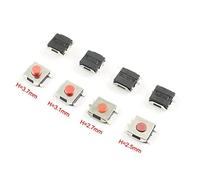 replacement parts Tact Switch 10pcs Micro SMD Switch 6 * 6 Momentary Tactile Tact Red Touch Push Button 5 Pin 6x6x2.5mm 6x6x2.7mm 6x6x3.1mm 6x6x3.7mm (Color : Red, Size : 6x6x2.5mm)