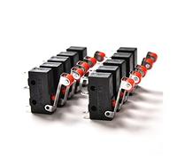 replacement parts Tactile Tact Push Button 10Pcs/Set 5A 125 250V SPDT 1NO 1NC Hinge Roller Lever Tact Micro Switches 3 Pins KW11-N KW12 Reset Button Tact Switch
