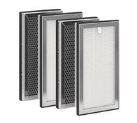 Replacement Parts Ture Hepa Filter and Activated Carbon Filter Compatible with Medify MA-15 Series Air Purifier, Pre-Filters 4-Pack