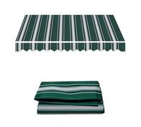 Replacement Patio Awning Fabric 10ft-18ft | Retractable Canopy Sunshade Canvas | Outdoor Balcony Cover - Green 6.5x1.5m/21.5x5ft