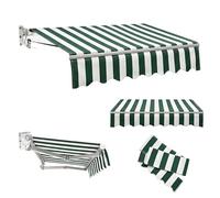 Replacement Patio Canopy Fabric 380g/㎡ - Durable Outdoor Cloth for 8.2x6.5 ft, 10x8 ft, 12x10 ft Sun Shade - UV Resistant, Weatherproof Cover for Balcony & Backyard Café