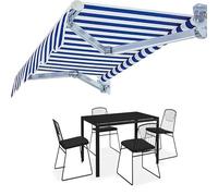 Replacement Patio Canopy Fabric Retractable Sunshade Cover for Garden Awning Durable Outdoor Tarp 3x1.5m 3x2m 4x1.5m 4x2m 5x1.5m 5x2m (Blue 3x2m/10x6.5ft)