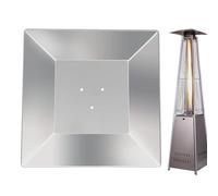 Replacement Patio Heater Dome - 4 Sided Patio Heater Replacement Parts with 3 Pre-Drilled Holes,Fast Heating Patio Heater Cover, Sturdy Fire Pit Heat Deflector for Energy Saving