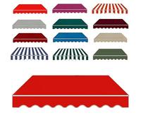 Replacement Patio ning Fabric, 280g Waterproof Sune Canopy Cover with Valance, Reced Outdoor Canvas for Deck, Yard & Balcony (Light Red, 16x5ft)