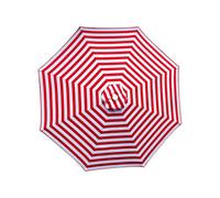 Replacement Patio Umbrella - 300cm Standard Size Canopy | Market Umbrella with UV Protection Durable Waterproof Fabric Easy Fit Outdoor Garden Teens Ladies Youth, Red and white, Siehe Beschreibung