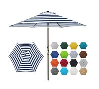 Replacement Patio Umbrella Canopy Cover 2. Water Resistant Canopy for 6/8 Ribs Market Parasol FramesCanopy Only Ideal for Outdoor Umbrellas