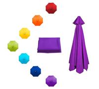 Replacement Patio Umbrella Canopy Cover 6-8 Ribs 6.6ft-10ft Outdoor Market Parasol TopPurple Fabric Fits 270cm/8.9ft Umbrella Perfect for Garden & Patio