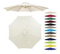 Replacement Patio Umbrella Canopy For 6/8 Ribs, 6.5ft 7ft 9ft 10ft 13ft Outdoor Umbrella Replacement Canopy Cloth, Market Table Yard Parasol Top Cover(Beige,3.5m(11.5FT)-8Ribs)