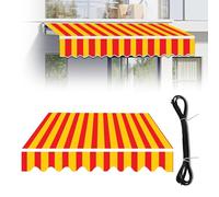 Replacement Patio Umbrella Canopy UV Protection Outdoor Sun Shade for Restaurant Café Balcony Courtyard Red & Yellow 2.9x1.5m
