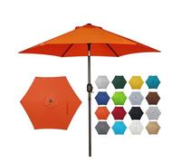 Replacement Patio Umbrella Canopy Water Resistant 2.7m Canopy Cover for 6 & 8 Ribs Market Umbrellas Compatible with Most Parasol Frames ge Color