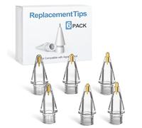Replacement Pencil Tips for Apple Pencil Pro - 6 Pack Fine Point Metal Tip for Apple Pencil 2nd Generation and 1st Generation