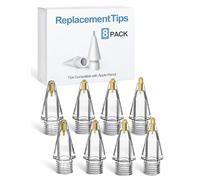 Replacement Pencil Tips for Apple Pencil Pro - 8 Pack Fine Point Metal Tip for Apple Pencil 2nd Generation and 1st Generation