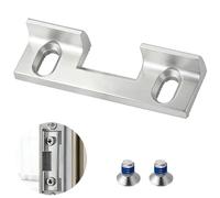 Replacement Piece Type 115 for Strike Plate Latch Holder Screw-On Piece 46 x 14.4 x 9 mm Hole Spacing 32 mm (Silver)