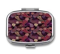 Replacement Pill Box Datura Feather Compartments Portable Pill Box Medicine Planner Case Medication-2 Grid Medicine