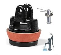 Replacement Piston for Model 75 Hand Pumps Including Cast Iron and Leather Seal with Extra Pin for Garden, Park, and Orchard Pump Repair