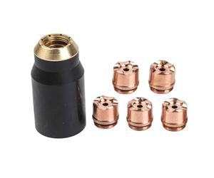 Replacement Plasma Torch Parts: 9-8235 Resistor Shield (5 pcs) and 9-8237 Protective Cap (1 pc) for Thermal Dynamics CutMaster 52 82 102 152 SL60 Torch