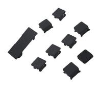 Replacement Plastic Screw Covers & Feet For Sony PS3 Slim Console - Black | ZedLabz