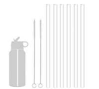Replacement Plastic Straws Reusable Drinking Starws Compatible with Hydro Flask Water Bottle 18-64oz and Other Brands with 2 Straw Brushes, Non Toxic Clear Straws