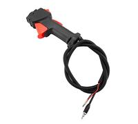 Replacement Plastic Strimmer Handle Switch with Throttle Trigger Cable for Trimmer Brushcutter, Black, 20cm Handle Length, 114cm Cable, Gardening Tools Accessories