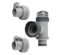 Replacement Pool Plunger Valve With Type B Hose Adapter For Intex Pools, Easy Install Shut Off Valve And Gaskets For Above Ground Filtration Systems
