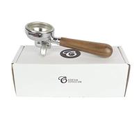 Replacement Portafilter for ECM Espresso Machines - Walnut Handle, 2 Spout, 14g Basket - by EDESIA ESPRESS