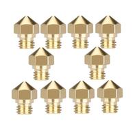 Replacement Print Nozzle M7 Thread 3D Printer Hotend Nozzle 1.75mm Filament, MK10 Kit, Parts 0.2/0.3/0.4/0.5/0.6/0.8/1.0mm 10pcs(Brass,0.2mm)