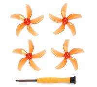 Replacement Propellers For DJI NEO Colorful 5-Blade Paddles Low Noise Quick Release Propeller Multi-Color Matching Prop Blades Spare Wings with Screwdriver (2 pairs orange)