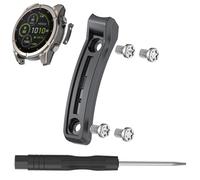 Replacement Protective Bumpers Compatible with Garmin Fenix 8/Tactix 8/Quatix 8 Anti-Collision Strips with Screwdriver and Screws (Dark Grey, 47mm)