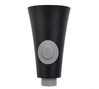 Replacement Pull Out Shower Head for Kitchen Sinks with G1/2 External Thread Telescopic Arm and Two-Speed Water Delivery (Black)