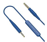 Replacement QC25 Cable QC35 Headphone Extension Cord Audio Cable With Inline Mic and Volume Remote Control Compatible with Bose QC25 QC35 QC45 On-Ear OE2 SoundTrue Soundlink Headphones (Blue)