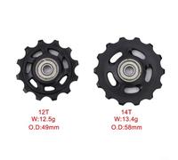 Replacement Rear Derailleur Wheel Pulley for Bicycle 12T 14T Suitable for 9/10/11 Speed Chains with Sealed Steel Bearings Waterproof Dustproof (14T)