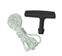 Replacement Recoil Pull Start Cord Rope with Ergonomic Handle for Lawn Mowers, Heavy Duty Polyester and Plastic Construction, Fits Most Common Petrol Garden Lawnmower Starter Mechanisms