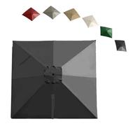Replacement Rectangle Canopy for 4x3m Offset Umbrella Outdoor Sunshade Canopy with Air Vent Garden Parasol Fabric Replacement 8 Ribs (Grey 3x3m/9.8x9.8ft)