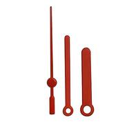 Replacement Red Plastic Press Fit Clock Hands Compatible With Japanese Quartz Mechanism DIY Repair 55mm