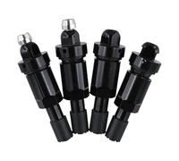[Replacement] Replace for Tire Valves with TPMS Aluminum Stem Kit Metal and Rubber Gaskets Fixing Nut 4 Pieces Black for Tesla YBFFBH