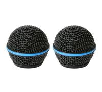 Replacement RK323G Black Replacement Grille for Shure Beta 58A Vocal Microphone，with Windscreen, Black, 2 Pack