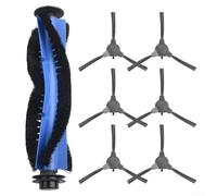 Replacement Roller and Side Brush Kit for Oulemei OLM-XCY015 Robot Vacuum and Mop, Nylon Main Cleaning Brushes with Extra Edging Tools for Pet Hair, 1 Set(Quarterly Sets)