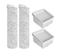 Replacement Roller Brush And Filter For Xiaomi,for mijia for w10 for Ultra | Floor Scrubber High Temperature Resistant Efficient Filtration,Construction White Consumables Kit
