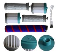 Replacement Roller Brush and Pre Post Filter Kit for A10 A11 Hero Pure S11 Tango, Washable Soft Roller for Hard Floor Carpet, Cordless