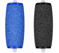 Replacement Roller Heads for Scholl Velvet Smooth Express Pedi, Extra Coarse Regular Smooth Refills, Electric Foot File for Hard Skin Callus Removal, Pedicure Pack, Extra & Regular Coarse, 2