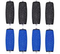 Replacement Roller Heads for Scholl Velvet Smooth Express Pedi, Extra Coarse Regular Smooth Refills, Electric Foot File for Hard Skin Callus Removal, Pedicure Pack, Extra & Regular Coarse, 8