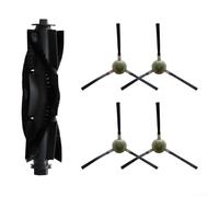 Replacement Roller Main Brush And 4 Side Brushes, Main Brush Side Brushes Kits, For Lefant U180 M1 LS1 N3 K8 Robot Vacuum Cleaners