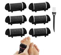 Replacement Roller Refill Heads,7PCS Micro Pedi Replacement Rollers Compatible with Scholl/Essy/Ratukall/Pedi Foot File,with 3 Types of Refill Rollers Coarse Regular Fine and Cleaning Brush