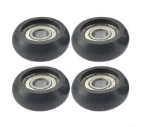 Replacement Roller Wheels 4 Pieces For Rowing Machines And Gym Equipment With 32mm Od 8mm Id Dimensions Constructed From Strong Plastic Steel Blend For Low Noise Performance In Home Environments