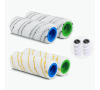 Replacement Rollers for FC7 FC5 FC3 FC3D, Microfibre Roller Set, Compatible 2.055-006.0 Replacement Rollers, Brush Roll, High Dirt Absorption and Gentle Wet Cleaning of All Hard Floors