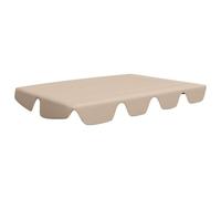 Replacement Roof for Swinging Hammock Beige 150/130 x 105/70 cm Made of Waterproof PVC-Coated Fabric, Weather-Resistant Roof Tarpaulin with Valance, Outdoor Canopy for Garden, Balcony