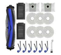Replacement Rubber Brush Dust Bag Side Brush Filters Mops Kit 18pcs Home Appliance Parts, Compatible For DEEBOT T30C Omni Vacuum Cleaner
