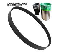 Replacement rubber ring for bin liners, 12 pcs, compatible with WESCO waste bins with individual insert, 4.72 x 0.39 x 0.059", in Black, also for other waste bins, waste bin bands rubber