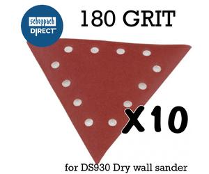 Replacement Sanding Triangle for Scheppach DS930 Wall Sander 10pcs 280mm x 180G